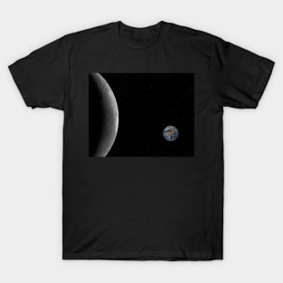 Moon and small planet Earth T-Shirt